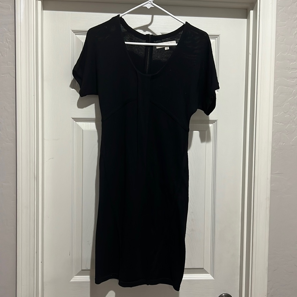 Ann Taylor Loft black sweater mini dress xs.